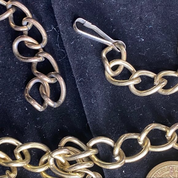 Vintage Layered Gold Tone Coin Chain Adjust Belt. Can wear as a necklace too - Picture 8 of 14